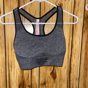 PINK Victoria's Secret Seamless Charcoal Sports Bra